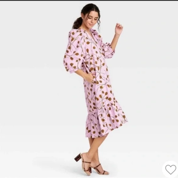 Target A New Day Puff Sleeve High low Dress - Picture 3 of 7